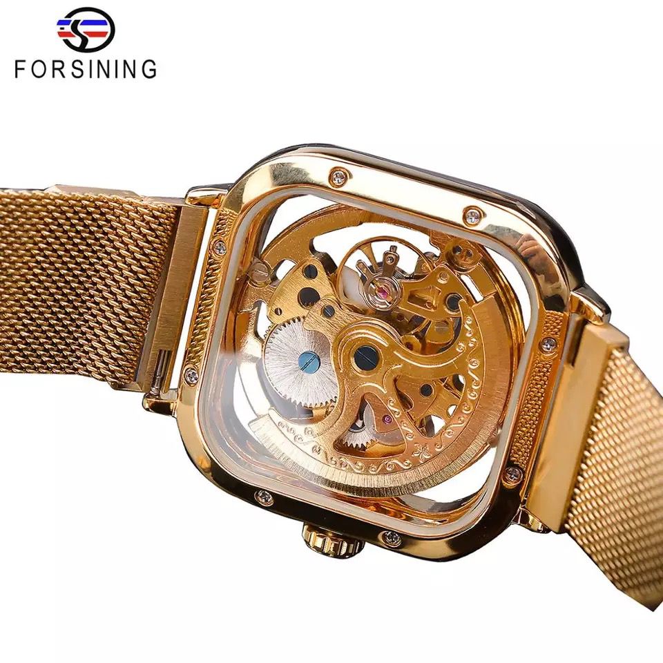 AUTOMATIC FORSINING TRANSPARENT SKELETON  WATCHES .