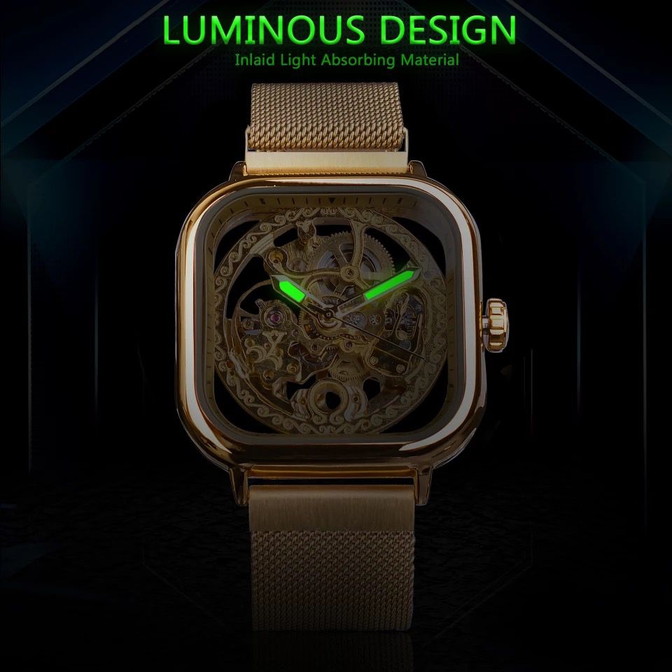 AUTOMATIC FORSINING TRANSPARENT SKELETON  WATCHES .