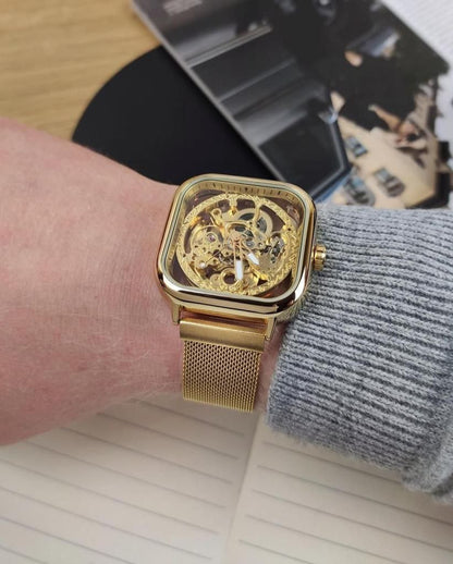 AUTOMATIC FORSINING TRANSPARENT SKELETON  WATCHES .