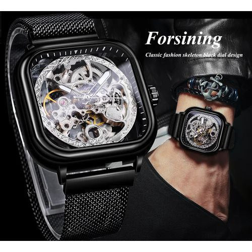 AUTOMATIC FORSINING TRANSPARENT SKELETON  WATCHES .