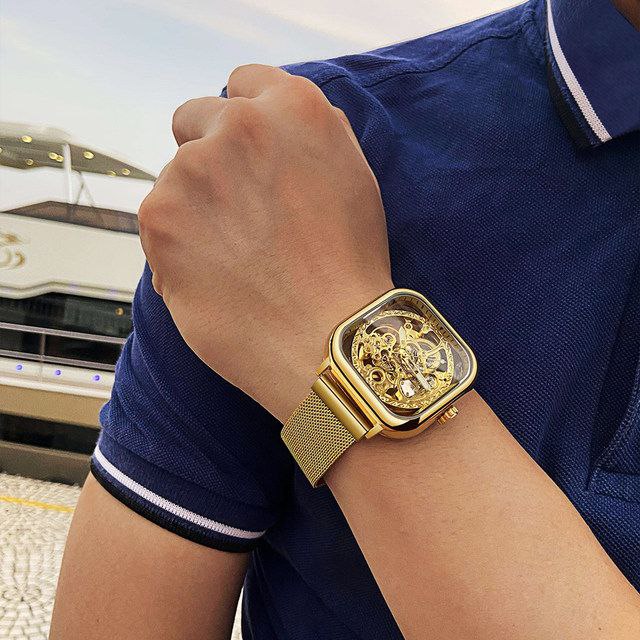 AUTOMATIC FORSINING TRANSPARENT SKELETON  WATCHES .